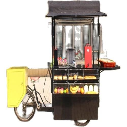 Outdoor Coffee Bike with MP3 3 Wheel Snack Retail Electric Tricycle Mobile Food Vending Car for Sale
