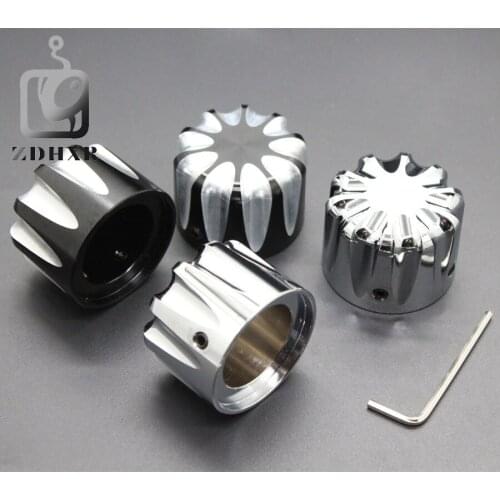 Motorcycle Front Axle Nut Caps Cover For Harley 48 72 Sportster Iron Nightster XL 883 1200 Black and Chrome