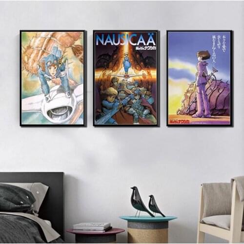 HD Print Poster Japanese Classic Anime Nausicaa Movie Canvas Painting Mural Childrens Room Home Decoration