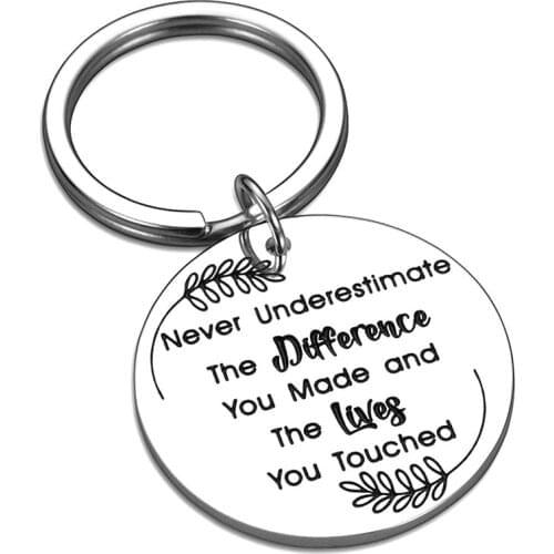 Thank You Christmas Gifts Social Worker Keychain for Volunteer Birthday Present Retirement Boss Lady Friends Present DIY Custom