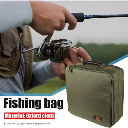 Fishing Reel Storage Bag Carrying Case for 500-10000 Series Spinning Fishing Reels Fishing Bag Feeders Tackle Cups Carrying Case