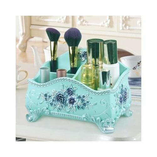 Wedding Gift Christmas Decoration Eco Resin Makeup Organizer Handicraft Makeup Tools Storage Cosmetic Lipstick Holder