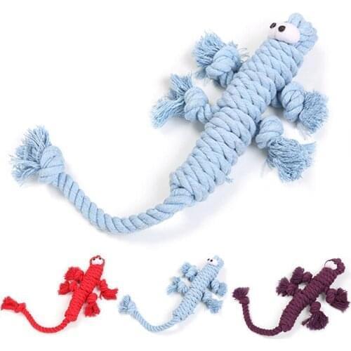 Dog Rope Toy Lizard Shape Dog Interactive Toy Bite Resistant Thick Pet Chewing Toy Cat Teeth Cleaning Supply Dog Training Toy
