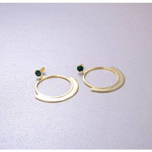 High Jewelry S925 Sterling Silver Large Circle Flake Earrings Retro Fashion Personality Earrings for Women