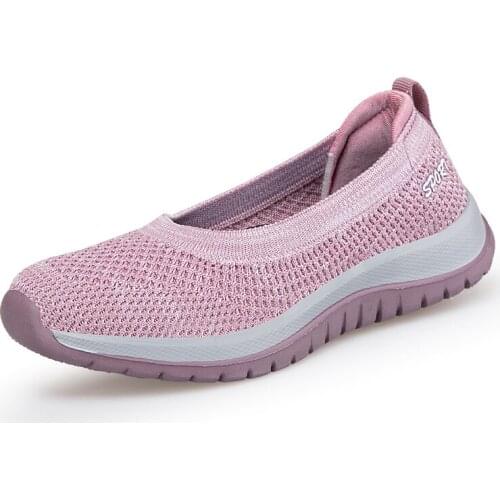 Women Vulcanized Shoes High Quality Ladies Sneakers Slip On Lightweight Breathable Women Loafers Plus Size 41 Walking Flat Shoes