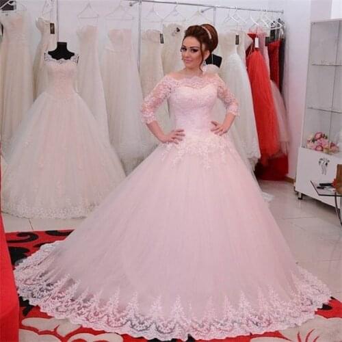 NUOXIFANG Vintage New Arrival Wedding Dress 2020 Ball Gown long Sleeve Lace Bodice Women Bridal Gowns Appliques Vestido De Novia