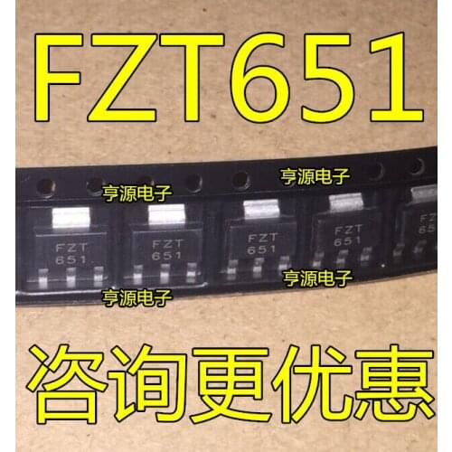 10PCS FZT651TA SOT223 NPN FZT651