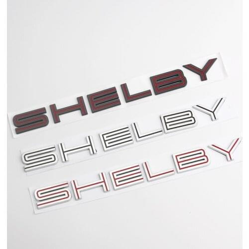 1X 3D ABS SHELBY logo rear trunk Emblem front Badge Sticker car styling for super snake COBRA Mustang GT350 GT500