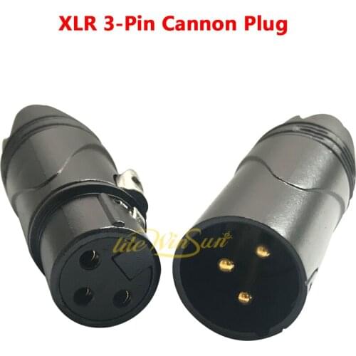 25Pair High Quality XLR Cannon Plugs for DMX Stage Lighting Signal Cable Extend 3-Pin Cannon Plug Female Male