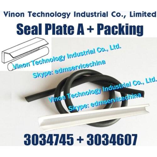 3034745+3034607 Seal Plate A+Packing 600mm Set for Sodic k AQ360LX wire cut edm machine WM500345B edm Sealling Parts for repair
