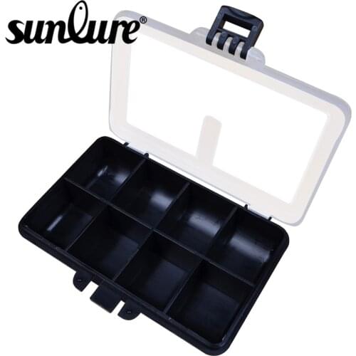 4 Compartment Fishing Tackle Box Lure Spoon Hook Bait Storage Case Transparent Plastic Fishing Tackle Tool