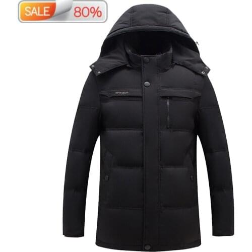 90%Duck Down Men Wool Fur Collar Parka Winter Plus Size Jacket Parkas Winterjas Heren YT6107140- ND1394