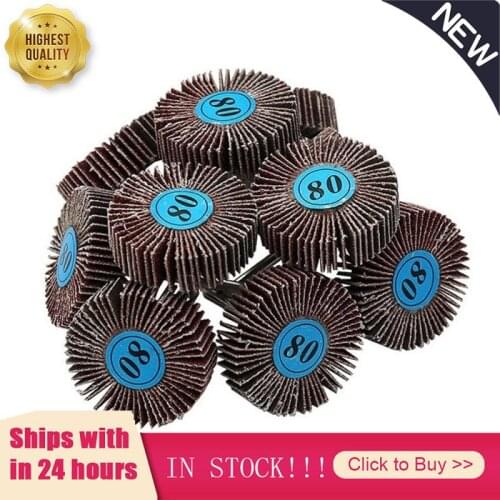 10pcs 80 Grit Abrasive Flap Wheels Sanding Discs Set Flap Sanding Disc Polish Rotary Tools for Power Tool electric drills tools