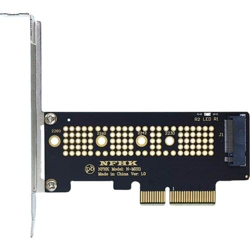 M.2 NVME SSD NGFF to PCIE 3.0 X4 Adapter PCIE M2 Riser Card Adapter Support 2230 2242 2260 2280 Size NVMe M.2 SSD