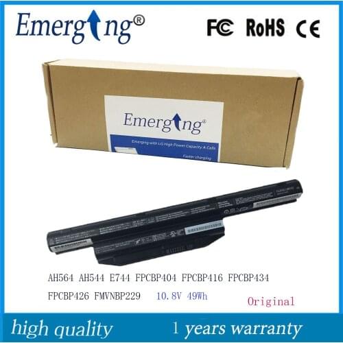 10.8V 49WH New Original Laptop Battery FPCBP405 For Fujitsu AH564 AH544 E744 FPCBP404 FPCBP416 FPCBP434 FPCBP426 FMVNBP229