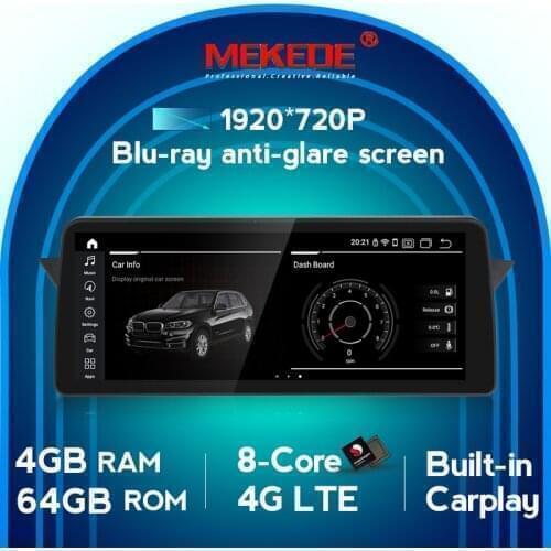 New 10.25"12.3" MSM8953 8Core 4G+64G carplay DSP Android10.0 Car DVD GPS Player For BMW X1 E84 2009-2015 Blue anti-glare screen