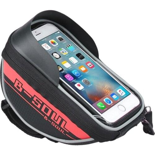 B-SOUL 6 inch MTB Cycling Bike Touch Screen Phone Bag Waterproof Front Bicycle Bag For Phone Bicycle Accessories
