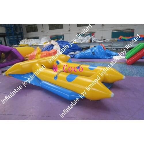 Free air ship to door, Commercial rent Towable Inflatable Flying Fish,2018 hot 2 seaters/6 seaters Inflatable Banana Boat