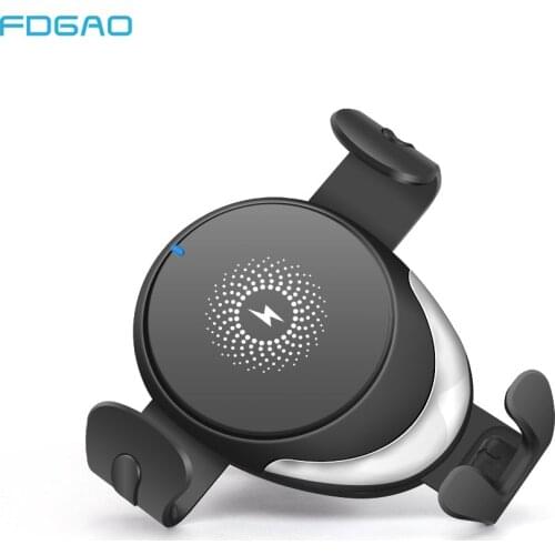 FDGAO Qi 15W Wireless Charger Car Mount Stand for iPhone 11 Pro Max XS XR X 8 Samsung S9 S10 Note 10 9 Quick Charge Phone Holder
