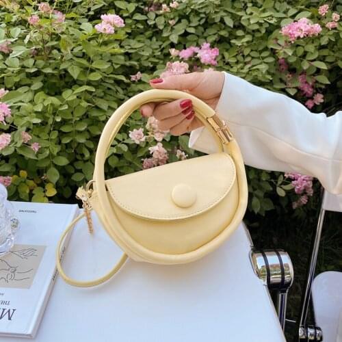 Branded Handbag PU Leather Crossbody Bag for Women 2021 Simple Shoulder Bag Lady Luxury Brand Designer Handbags and Purses