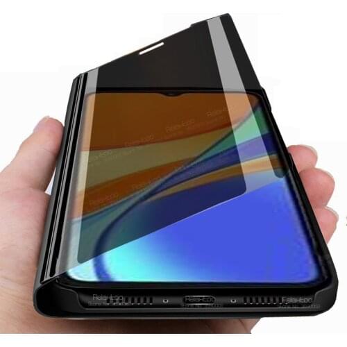 Redmi 9C NFC Case Smart Mirror Flip Magnetic Phone Back Cover For Xiaomi Redmi 9C Case Redmi9c Xiomi Redmy 9 C Stand Book Coque