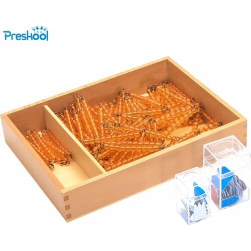 Baby Toy Montessori Printed Arrows Bead Chains of 100 and 1000 with Box Early Childhood Education Preschool Training Learning