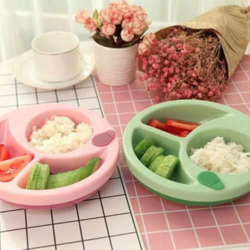 Baby Bowl Feeding Food Tableware Set Cartoon Shape Kids Dishes Eating Dinnerware Anti-hot Wheat Straw Training Plate