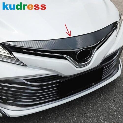 For Toyota Camry XV70 2020 2017 2018 2019 ABS Chrome Front Grille Protector Cover Trim Engine Hood Lid Sticker Car Styling