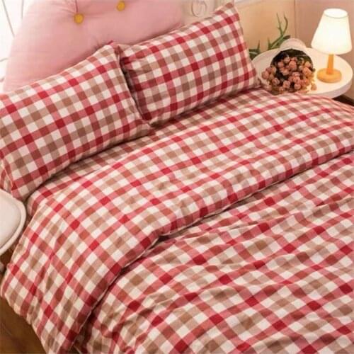 Home Bedding Sheet Bed Cover Pillowcase Set Plain Solid Color Bedspread 2PCS Pillow Case and Sheet