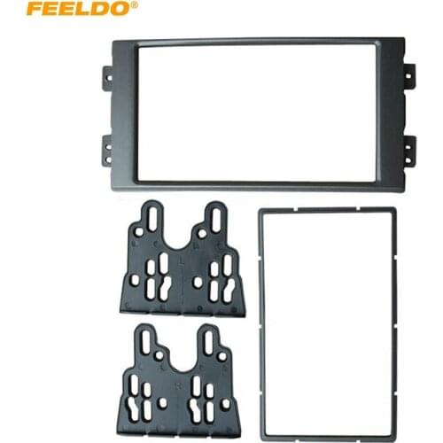 FEELDO Car 2DIN Radio Panel Fascia Frame for MITSUBISHI Savrin 2001-2014 Stereo Face Frame Dash Mount Installaion Kit