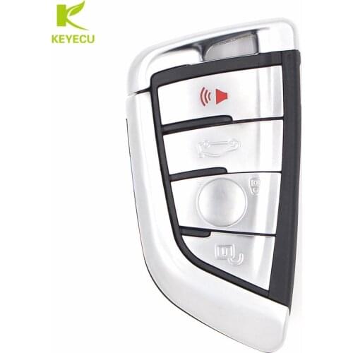 KEYECU 315MHZ/433MHz YH Silver Smart Remote key Fob for BMW CAS4+/FEM F-Series X3 X4 M2 M3/M4 2011-2017
