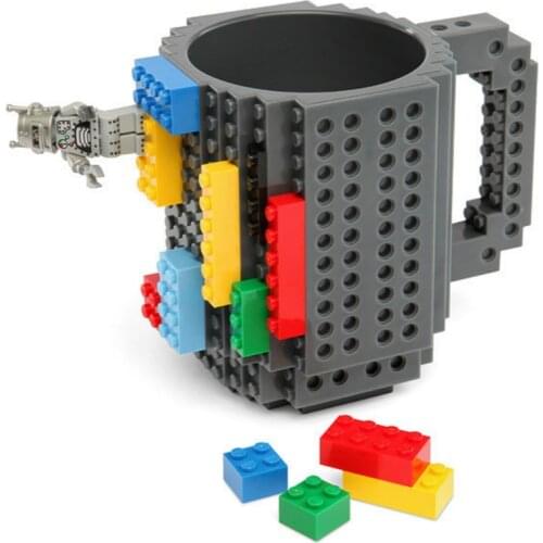 350ml Building blocks Mug,Adult assembly DIY Coffee Cup Toys /Puzzle Water Bottle Christmas Toy Valentines Day Mug gift