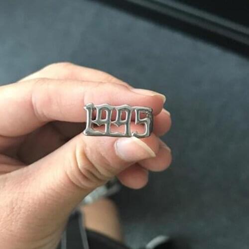 Old English Year Number Ring men bague homme Gold punk rings for men stainless steel birth year ring кольцо Anillo de los hombre