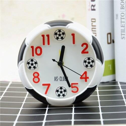 Desktop Soccer Ball Clock Decorative Football Ball Shaped Clock For Outdoor Camping Bedsides Bedroom Birthday Fans Gift