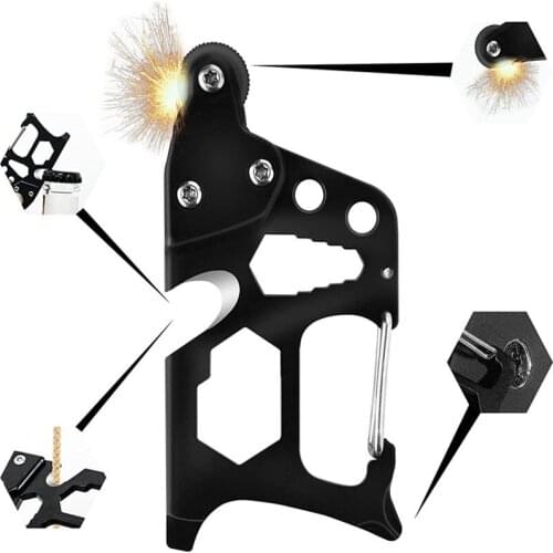 Outdoor Climbing Gear Portable Multi Tool Mountain Buckle Hiking Hardware Tools Self Defense Camping Accesorios