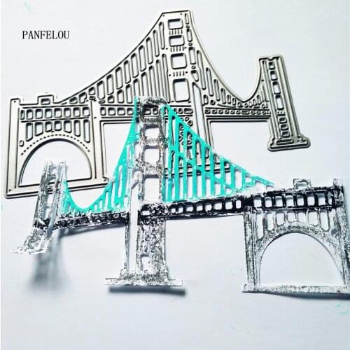 PANFELOU cross-sea bridge metal craft paper die cutting dies Scrapbooking/DIY Easter wedding Embossing mould cards