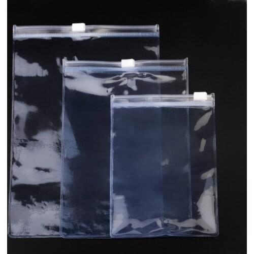 10Pcs/Bag Zipper Poly Bag Powder Pocket Transparent Resealable Plastic Jewelry Packaging For DIY Making