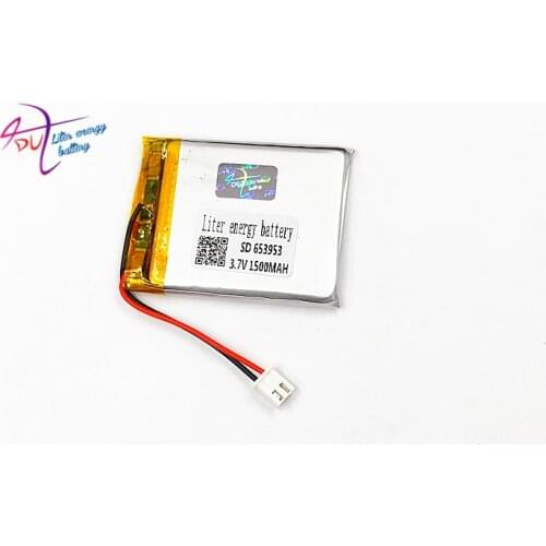 XHR-2P 2.54 653953 3.7V 1500mAh 654050 704050 polymer lithium batterystory machine recorder