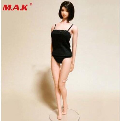 1:6 female girl woman black/white sling shirt underwear clothes sets sexy lingerie for 12 inches PH body figures accessories