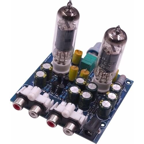 6J1 Tube Fever Pre Amplifier Preamp AMP Pre-Amplifier Board Headphone Buffer DIY Kit Module Stereo Potentiometer AC 12V Valve