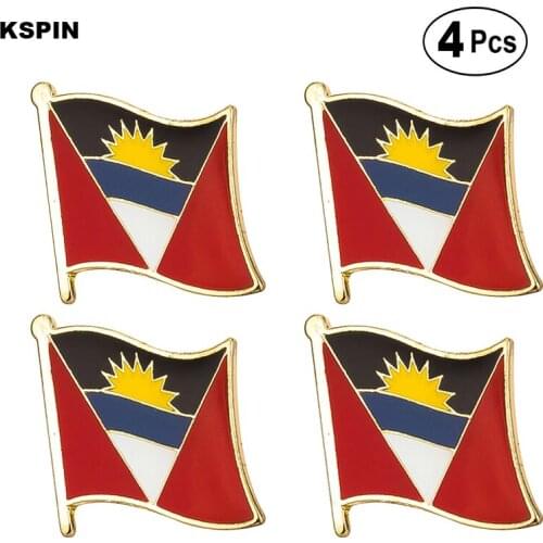 Antigua Flag Pin Lapel Pin Badge Brooch Icons 4pcs