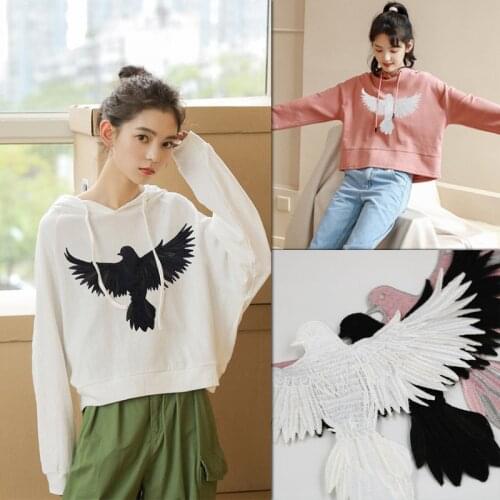 1PCS new arrival Peace pigeon Embroidery Eagle Cloth Clothes Down Jackets Patch Sew-On Biker Patches Clothes Apparel Badges