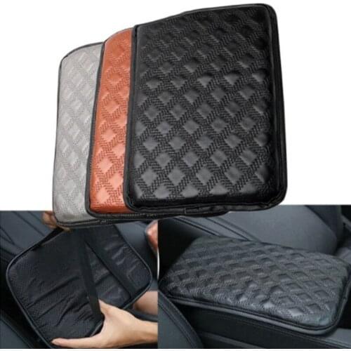 1pcs Universal Car Armrest Pad Cover, Automobiles Car Center Console Armrest Cover PU Leather Cushion Protector