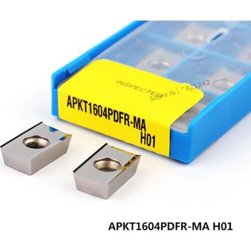 10pcs APKT1604 PDFR MA H01 100% original Aluminum Carbide Inserts Milling for Face Mill BAP 400R Lathe Cutter Tools Turning Tool
