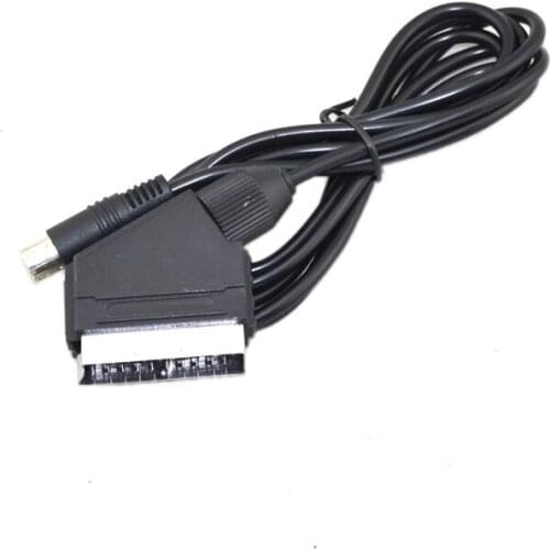100pcs a lot Wholesale Audio Video Scart Cable for SEGA Genesis 2 for Mega Drive 2 EU plug