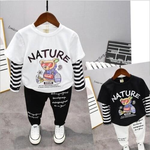 Toddler Boys Clothes Outfits Cotton Clothing Set 2pcs Cartoon Wear Children For 2 3 4 5 6Years Size Kids Suit Outerwear