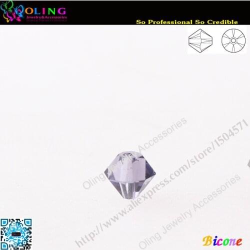 288pcs/Lot AAA Top Quality 5301 Bicone Beads 6mm violet Crystal Bead Loose Spacer Beads fit DIY Jewelry Making