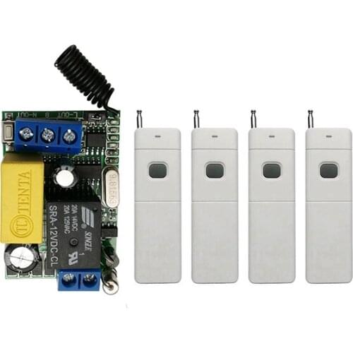 3000M Long Range AC220V 1CH RF Wireless Remote Control Switch System,315/433.92 Mhz,Transmitter+Receiver Garage Doors shutters