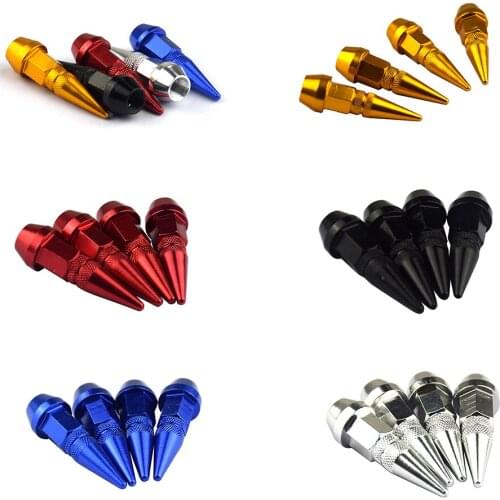 4 Pieces Car Auto Motorcycle Tires Parts Aluminum Tire Dustproof Wheel Stem Valve Caps