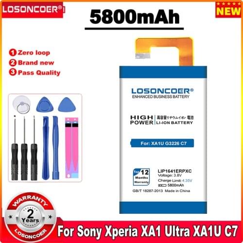 LOSONCOER 5600mAh LIP1641ERPXC for Sony XA1 Ultra XA1U C7 G3226 Battery G3221 G3212 G3223